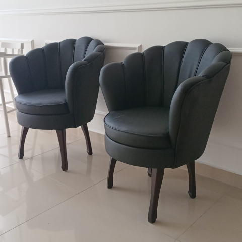 2 Poltronas Concha com design sofisticado!